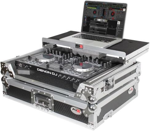 ProX XS-UXLT MK2 Universal Flight Style Road Case for Medium Size DJ Controllers with Sliding Laptop Shelf in Saudi Arabia