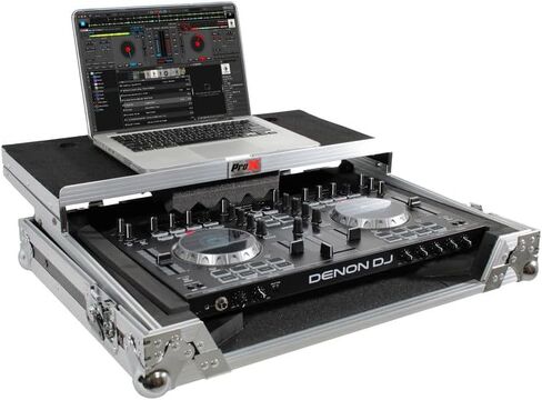 ProX XS-UXLT MK2 Universal Flight Style Road Case for Medium Size DJ Controllers with Sliding Laptop Shelf in Saudi Arabia