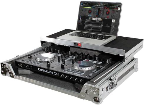 ProX XS-UXLT MK2 Universal Flight Style Road Case for Medium Size DJ Controllers with Sliding Laptop Shelf in Saudi Arabia