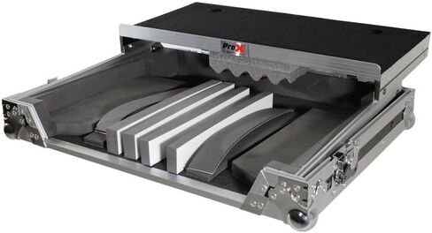 ProX XS-UXLT MK2 Universal Flight Style Road Case for Medium Size DJ Controllers with Sliding Laptop Shelf in Saudi Arabia