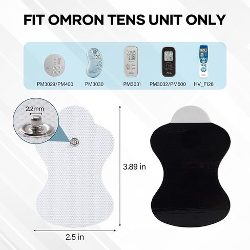 10 قطع متينة متوافقة مع وسادات استبدال وحدات Omron TENS (HV-F128، PM3032، PM3031، PM3030، PM3029، PM400)، وسادات بديلة لوحدات العشرات لـ Omron in Kuwait