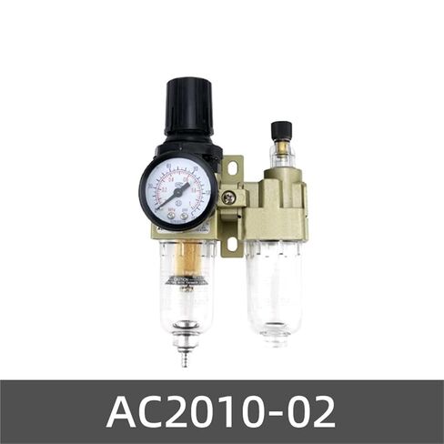 1 قطعة AC2010-02 AC3010-03 FRL مجموعة منظم فلتر ضاغط الهواء، وحدة معالجة الهواء الهوائية 1/4 بوصة - 3/8 بوصة BSPT NPT(AC2010-02، فلتر نحاسي) in Kuwait