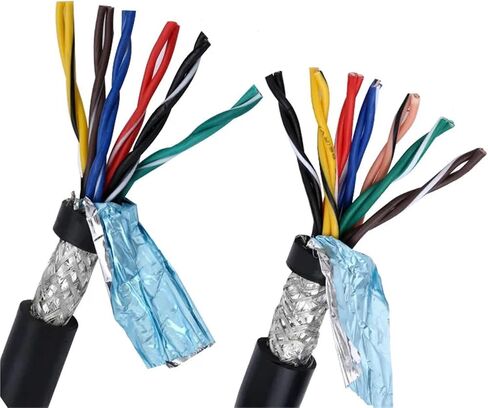 كابل زوج ملتوي محمي 10/12/14/16/20-Core RVSP - 1 متر من النحاس النقي (20/22/24AWG) لسلك إشارة الاتصالات 485 (10 Core 24 AWG 0.2 مم) in Kuwait