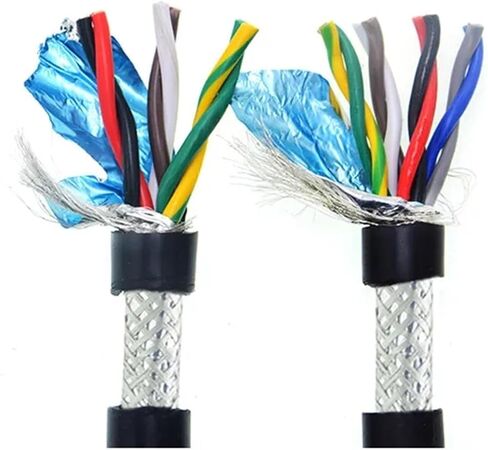 كابل زوج ملتوي محمي 2/4/6/8 Core RVSP - 5 متر، نحاس مصبوغ (24AWG/26AWG)، لسلك إشارة الاتصالات 485 (8 Core 26AWG 5M رمادي) in Kuwait