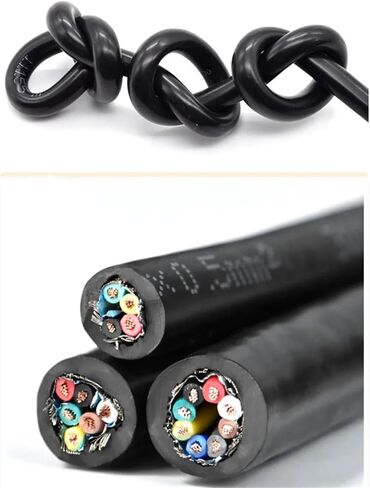 كابل زوج ملتوي محمي 2/4/6/8 Core RVSP - 5 متر، نحاس مصبوغ (24AWG/26AWG)، لسلك إشارة الاتصالات 485 (8 Core 26AWG 5M رمادي) in Kuwait