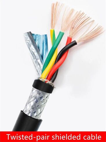 كابل زوج ملتوي محمي 2/4/6/8 Core RVSP - 5 متر، نحاس مصبوغ (24AWG/26AWG)، لسلك إشارة الاتصالات 485 (8 Core 26AWG 5M رمادي) in Kuwait