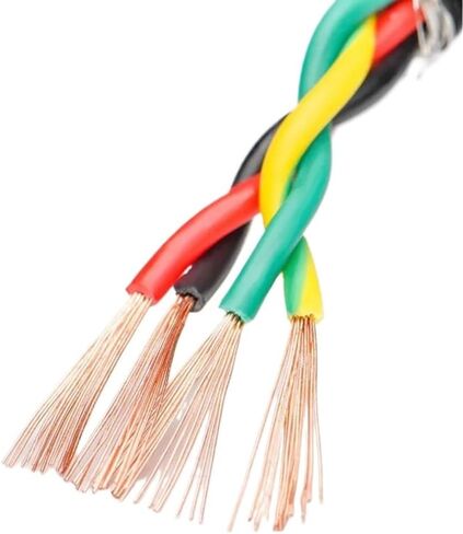 4-Core RVSP Shielded Twisted Pair Cable - 5 Meter, Pure Copper, 20AWG 22AWG 18AWG 24AWG 16AWG 17AWG, for 485 Communication Signal(4 Core 20AWG 5M) in Kuwait