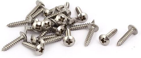 Uxcell M3x14mm الموضوع 316 الفولاذ المقاوم للصدأ الجمالون فيليبس رئيس برغي حافر ذاتيًا 25 قطعة in Kuwait