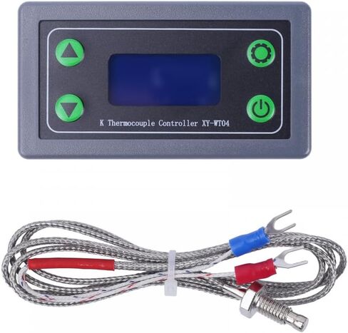 DONGKER XY-WT04 ترموستات رقمي لدرجة الحرارة العالية، -99-999 درجة مئوية 1 متر K- نوع مستشعر درجة الحرارة الحراري شاشة LCD 10A وحدة تحكم في مفتاح التتابع in Kuwait