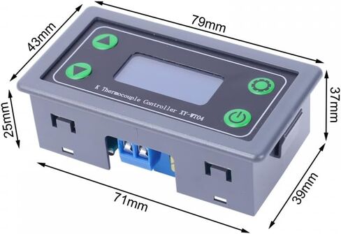 DONGKER XY-WT04 ترموستات رقمي لدرجة الحرارة العالية، -99-999 درجة مئوية 1 متر K- نوع مستشعر درجة الحرارة الحراري شاشة LCD 10A وحدة تحكم في مفتاح التتابع in Kuwait
