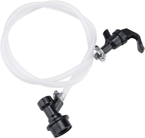 Premium Beer Hose Kit with Party Picnic Tap Ball Lock Disconnect Durable Portable Beer Dispenser for Outdoor Parties Camping Transparent Black 100cm 3.28ft in Kuwait
