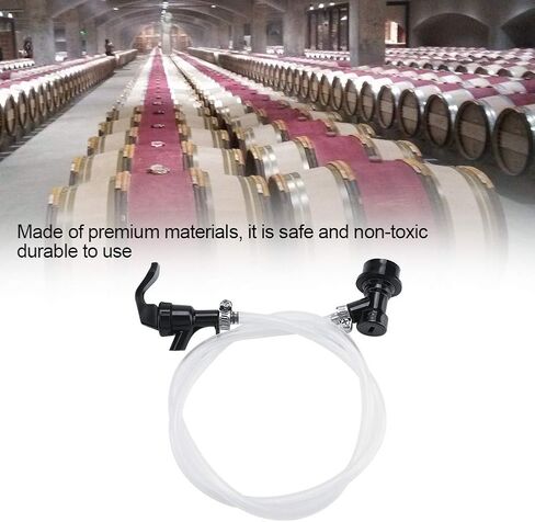 Premium Beer Hose Kit with Party Picnic Tap Ball Lock Disconnect Durable Portable Beer Dispenser for Outdoor Parties Camping Transparent Black 100cm 3.28ft in Kuwait