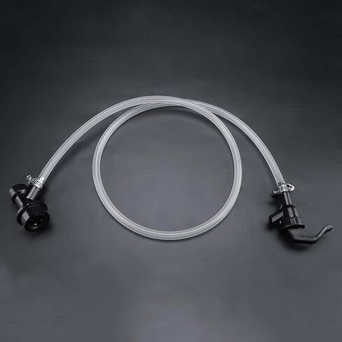 Premium Beer Hose Kit with Party Picnic Tap Ball Lock Disconnect Durable Portable Beer Dispenser for Outdoor Parties Camping Transparent Black 100cm 3.28ft in Kuwait