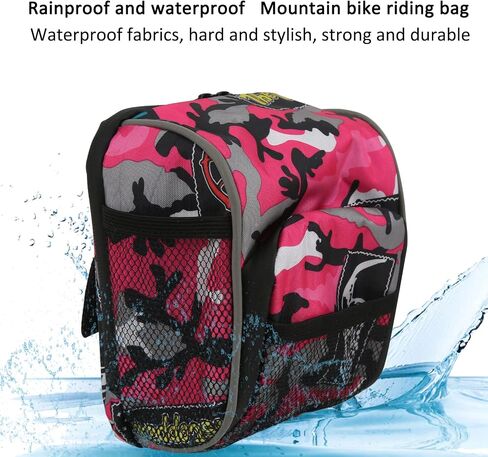 Pink Riding Bag Front Bike Handlebar Bag Multifunctional Cycling Hanging Pouch for Electric Vehicle Bicycle Motorcycle Tricycle 7.4x5.5x3.5in in Kuwait