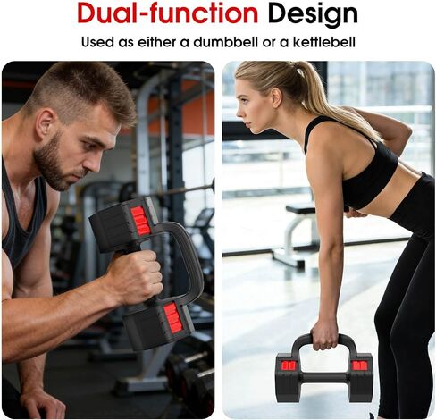 Adjustable Dumbbell Set, 4 Levels Weights Dumbbell Set with Each 5lb/10.3lb/15.4lb/20.5lb, Adjustable dumbbells Paired with ergonomic Handle for Home Gym Strength Training in Kuwait