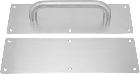 Stainess Steel Door Handle, Pull and Push Plate with Screws Heavy Duty Gate Handle Bar Door Push Plates for Home Office Warehouse Public ﻿ in Kuwait