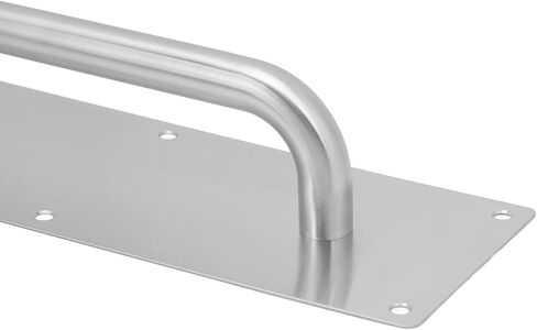 Stainess Steel Door Handle, Pull and Push Plate with Screws Heavy Duty Gate Handle Bar Door Push Plates for Home Office Warehouse Public ﻿ in Kuwait