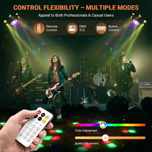 رأس DJ Light المتحرك: 150 وات 6 أذرع متعددة التأثيرات - مرآة ثلاثية الأبعاد + كرة ديسكو + R&G Starry + ستروب - التحكم في صوت DMX عن بعد - مخطط الحفلات سهل الإعداد لأداء فرقة العرض المباشر لنادي المسرح in Kuwait