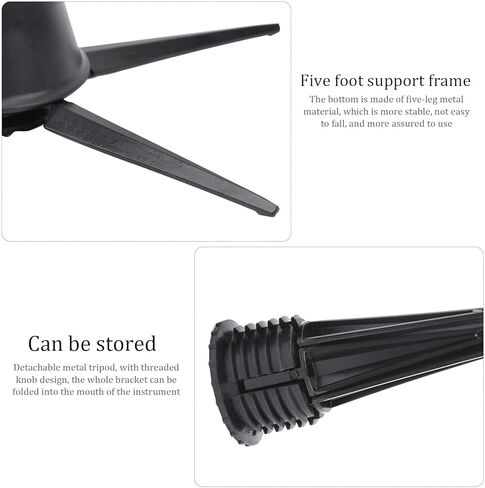 Foldable Clarinet Stand, Detachable Metal 5-Leg Holder with Spiral Knob Design for Clarinet & Saxophone Instrument Accessory in Kuwait