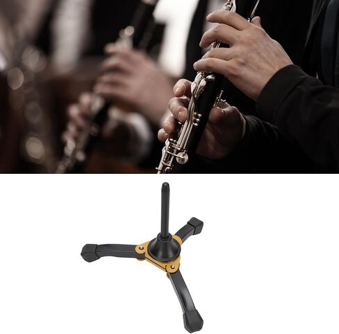 VINGVO Flute Clarinet Stand with Tripod Base, Foldable Woodwind Instrument Holder, Portable Music Stand Accessory for Home Practice in Kuwait
