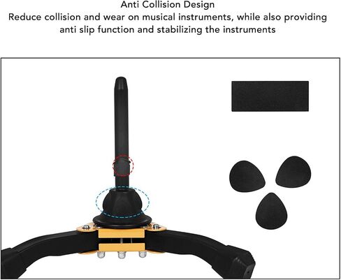 VINGVO Flute Clarinet Stand with Tripod Base, Foldable Woodwind Instrument Holder, Portable Music Stand Accessory for Home Practice in Kuwait