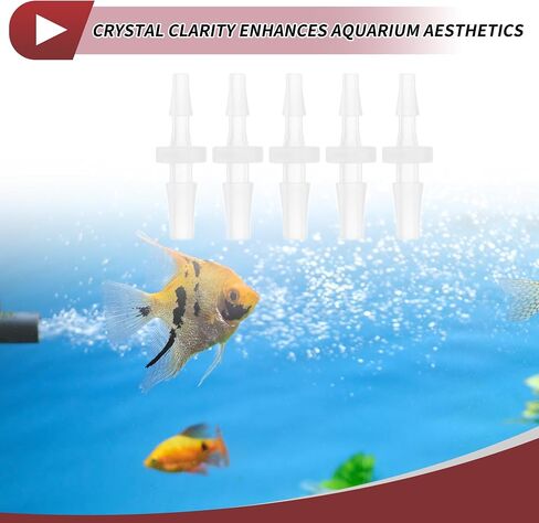 5 قطعة خرطوم بلاستيك لحوض السمك تركيب 3/32 بوصة إلى 1/8 بوصة موصلات معرف الخرطوم من البلاستيك الشفاف in Kuwait