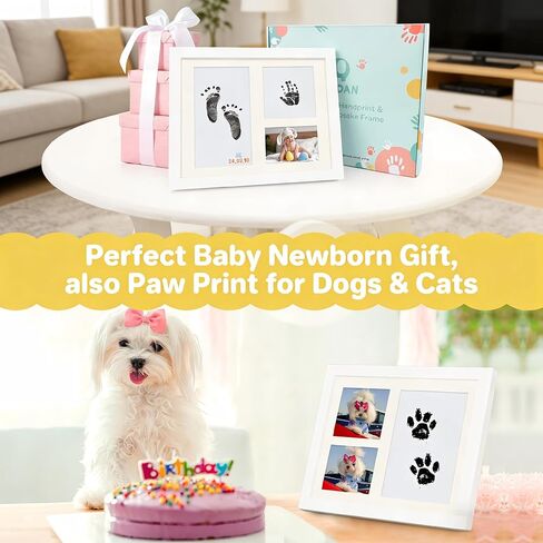 Beboan Inkless Hand and Stagprint Kit ، طقم البصمة للأطفال مع عدم وجود وسادة حبر ملمس نظيفة ، وإطارات تذكار للأطفال وملصقات DIY ، وهدايا الأطفال المخصصة ، ومجموعة طباعة الكلاب in Kuwait