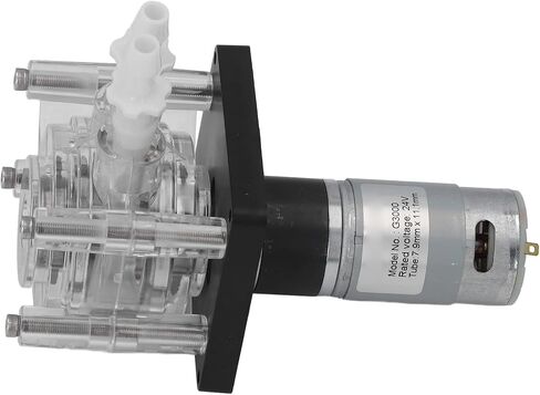 محرك مضخة تمعجية من Estink، مضخة جرعات عالية DC24V 3000 مل في الدقيقة، محرك تروس كوكبي معدني بالكامل مع مروحة تبريد، تصميم 3 أسطوانات لمضخات شراب تعبئة المشروبات in Kuwait