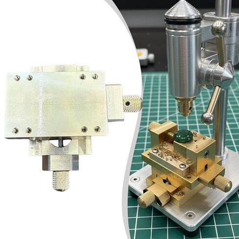 Almencla Drill Press Slide Table Precision Cross Linear Slide Table Manual XY Stage Hand Crank Screw Drill Press Linear Module Small Tuning Slide Miniature in Kuwait