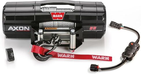 Warn Axon 55-S Plow Mode Synthetic Winch with 50' Spydura Rope, Wireless Receiver, 1/4 Inch in Kuwait