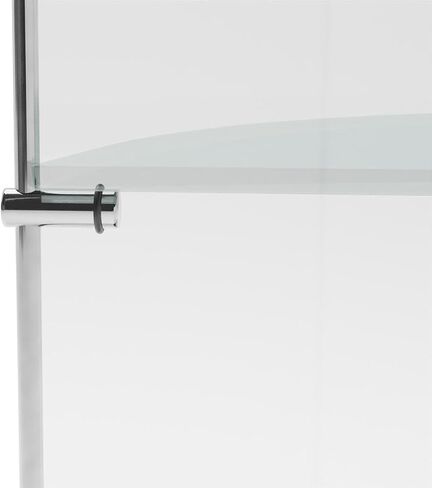 23" Glass Display Case w/Top Lights, Wheels, Adjustable Shelves, Locking - Silver in Kuwait