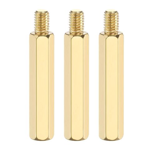 PATIKIL 10 Pcs Male to Female Thread Spacer Screws M2.5 x 25mm + 6mm Brass Hex Standoff PCB Motherboard Spacer Screw Nut for Drone Quadcopter Computer Electronic Projects Circuit Board in Kuwait