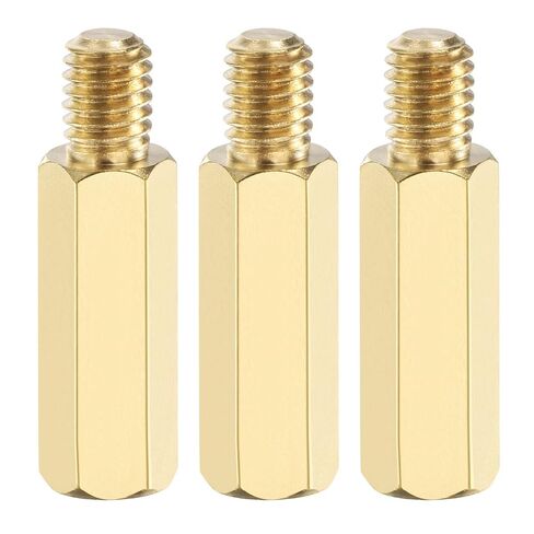 PATIKIL 10 Pcs Male to Female Thread Spacer Screws M2.5 x 25mm + 6mm Brass Hex Standoff PCB Motherboard Spacer Screw Nut for Drone Quadcopter Computer Electronic Projects Circuit Board in Kuwait