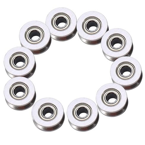 Stainless V Bearing Grooved Mini Pulley Wheels Rollerball Pulley for Rail Track Linear Motion System 4x13x6mm 10pcs in Kuwait