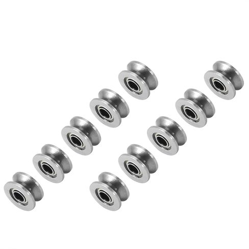 Stainless V Bearing Grooved Mini Pulley Wheels Rollerball Pulley for Rail Track Linear Motion System 4x13x6mm 10pcs in Kuwait