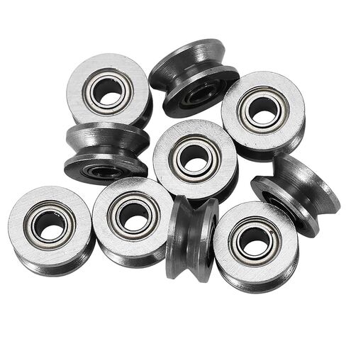 Stainless V Bearing Grooved Mini Pulley Wheels Rollerball Pulley for Rail Track Linear Motion System 4x13x6mm 10pcs in Kuwait
