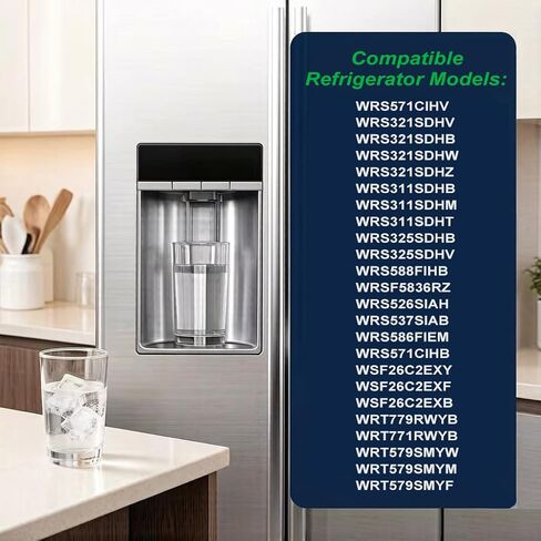 مرشح 1 بديل لـ Whirlpool WRS325SDHZ، WRS321SDHZ، WRS325SDHZ13، WRS588FIHZ04، WRS321SDHZ13، WRS315SDHM13، WRS325FDAM04، WRS571CIHZ04، WRS315SDHZ08، WRS321SDHZ08، WRS325SDHZ08، 3 عبوات in Kuwait