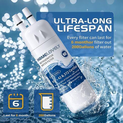 مرشح 1 بديل لـ Whirlpool WRS325SDHZ، WRS321SDHZ، WRS325SDHZ13، WRS588FIHZ04، WRS321SDHZ13، WRS315SDHM13، WRS325FDAM04، WRS571CIHZ04، WRS315SDHZ08، WRS321SDHZ08، WRS325SDHZ08، 3 عبوات in Kuwait