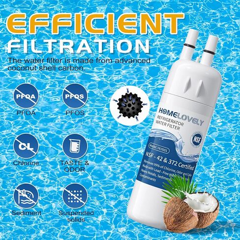 مرشح 1 بديل لـ Whirlpool WRS325SDHZ، WRS321SDHZ، WRS325SDHZ13، WRS588FIHZ04، WRS321SDHZ13، WRS315SDHM13، WRS325FDAM04، WRS571CIHZ04، WRS315SDHZ08، WRS321SDHZ08، WRS325SDHZ08، 3 عبوات in Kuwait