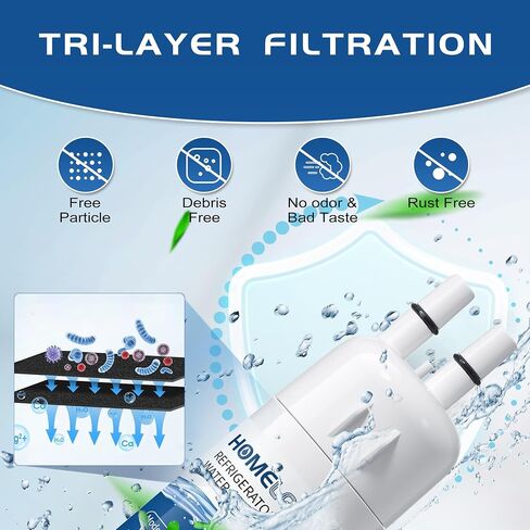 مرشح 1 بديل لـ Whirlpool WRS325SDHZ، WRS321SDHZ، WRS325SDHZ13، WRS588FIHZ04، WRS321SDHZ13، WRS315SDHM13، WRS325FDAM04، WRS571CIHZ04، WRS315SDHZ08، WRS321SDHZ08، WRS325SDHZ08، 3 عبوات in Kuwait