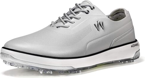 ACEWAYS Wide-Fit Waterproof Spiked Golf Shoes for Men, Lightweight Comfortable Non-Slip Golf Sneakers in Kuwait