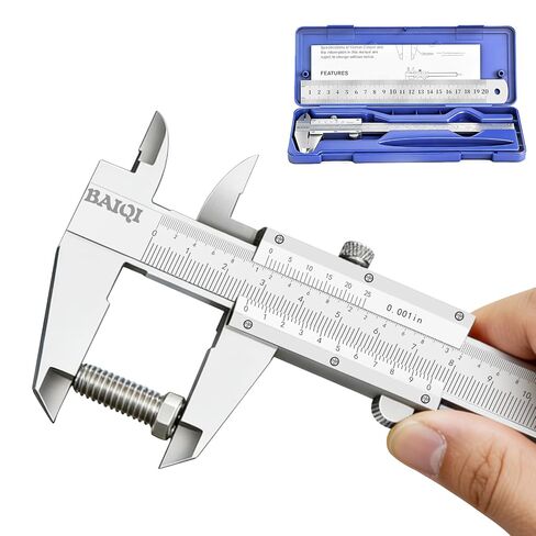 Vernier Caliper Measuring Tool,0-6"/0-150mm Manual Stainless Steel Caliper,High Accuracy 0.001In/0.02mm Dual Imperial/Metric Scale High Precision Micrometer in Kuwait