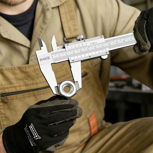Vernier Caliper Measuring Tool,0-6"/0-150mm Manual Stainless Steel Caliper,High Accuracy 0.001In/0.02mm Dual Imperial/Metric Scale High Precision Micrometer in Kuwait