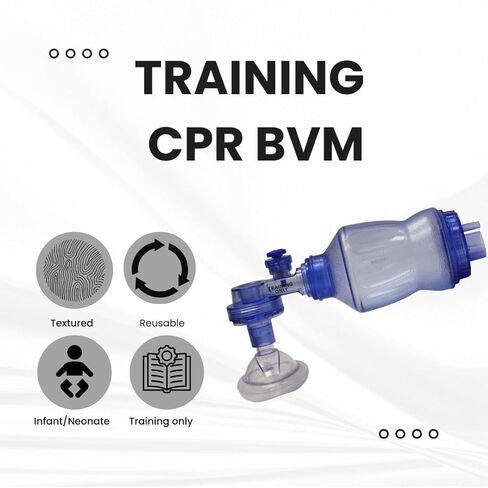 قناع صمام حقيبة تدريب الإنعاش القلبي الرئوي (BVM) للرضع في حقيبة شبكية، BVM-3021-001 in Kuwait