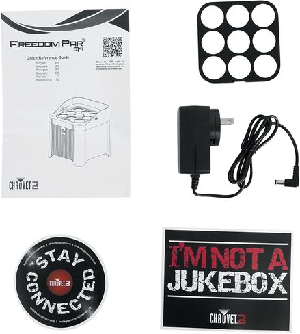 حزمة التوفير الصوتي: يمكن لبطارية Freedom Par Q9 RGBA LED اللاسلكية DMX Par أن تغسل حزمة الإضاءة مع جهاز التحكم عن بعد RFC-XL RF مع أزرار مطاطية/إضاءة خلفية للأضواء التي تدعم التردد اللاسلكي (عنصران) in Kuwait