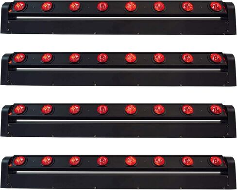 Rockville MOTIONSTRIP 80W شريط إضاءة برأس متحرك بمحرك RGBW، أوضاع الغسيل/الشعاع، تحكم DMX، دوران 270 درجة، زاوية شعاع 5 درجات، لدي جي وأحداث المسرح، قطعتان in Kuwait