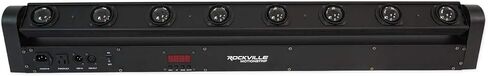 Rockville MOTIONSTRIP 80W شريط إضاءة برأس متحرك بمحرك RGBW، أوضاع الغسيل/الشعاع، تحكم DMX، دوران 270 درجة، زاوية شعاع 5 درجات، لدي جي وأحداث المسرح، قطعتان in Kuwait