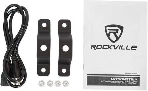 Rockville MOTIONSTRIP 80W شريط إضاءة برأس متحرك بمحرك RGBW، أوضاع الغسيل/الشعاع، تحكم DMX، دوران 270 درجة، زاوية شعاع 5 درجات، لدي جي وأحداث المسرح، قطعتان in Kuwait