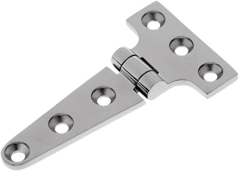 T Hinge Stainless Steel Tee Door Gate Strap Marine Construction Resistance Easy Installation suitable for cabinets garden gates shed doors, 10x5.4x0.4 cm in Kuwait