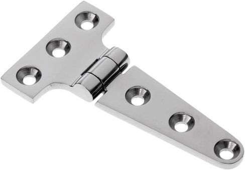 T Hinge Stainless Steel Tee Door Gate Strap Marine Construction Resistance Easy Installation suitable for cabinets garden gates shed doors, 10x5.4x0.4 cm in Kuwait